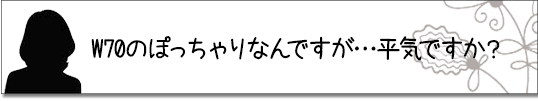 W70のぽっちゃりなんですが・・・平気ですか？