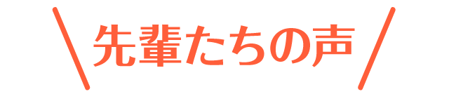 先輩たちの声